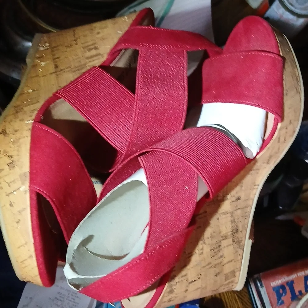 NWTRed Cork Wedges,